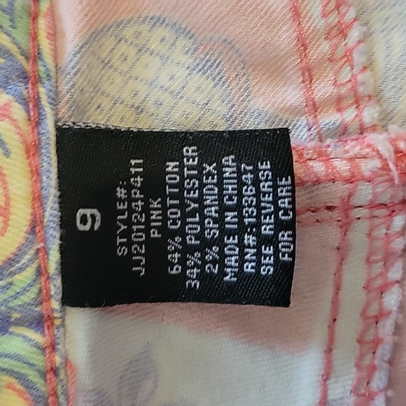 GP Jeans Pink Fleur-de-lis Pattern Pants - Picture 7 of 11